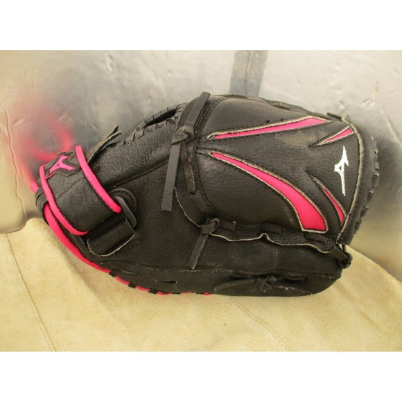 Mizuno GPP 1105F1 Jennie Finch 11" Leather Softball Glove Black Pink RHT NWOT - Picture 1 of 8